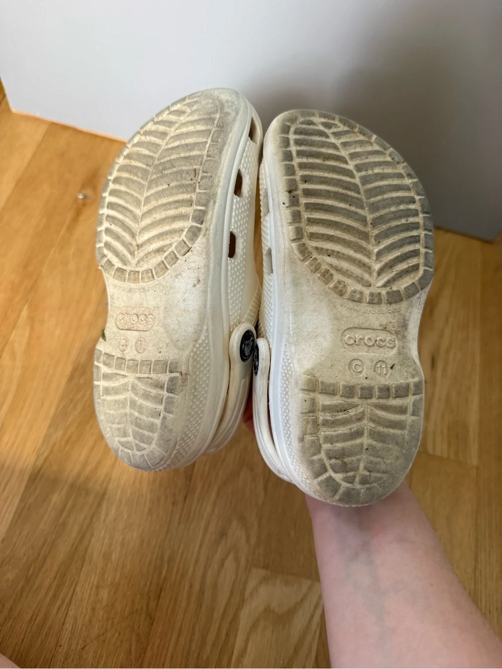 CROCS Kids White Water Clog with Heel Strap